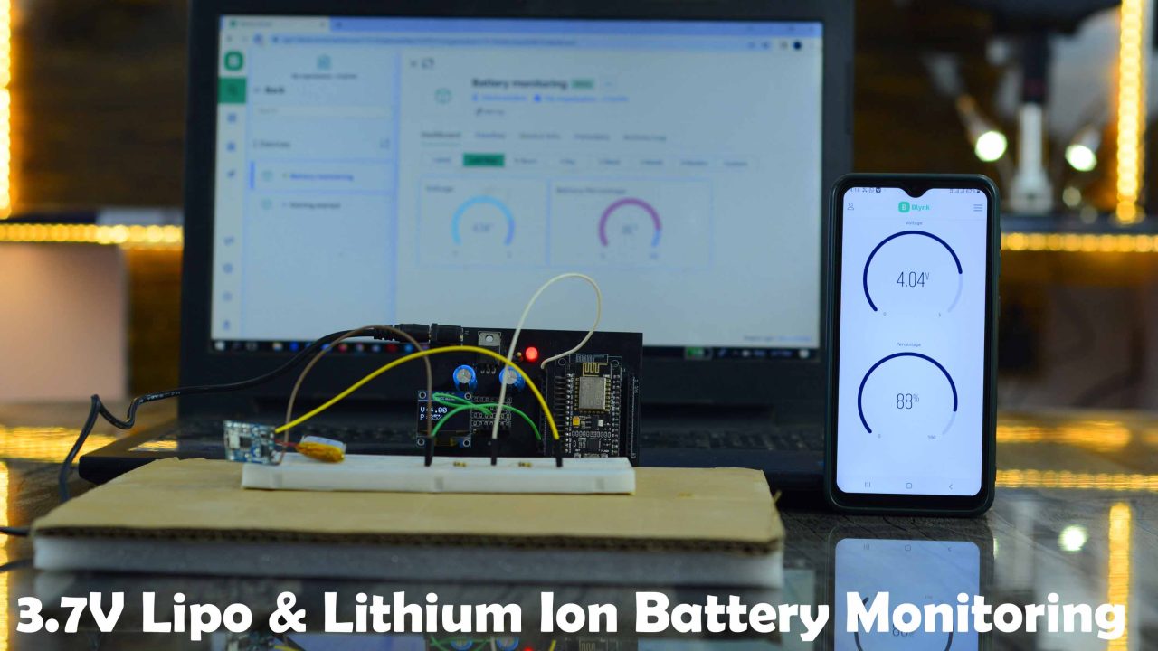 3.7V Lipo & Lithium Ion Battery Monitoring Using ESP8266, TP4056 ...