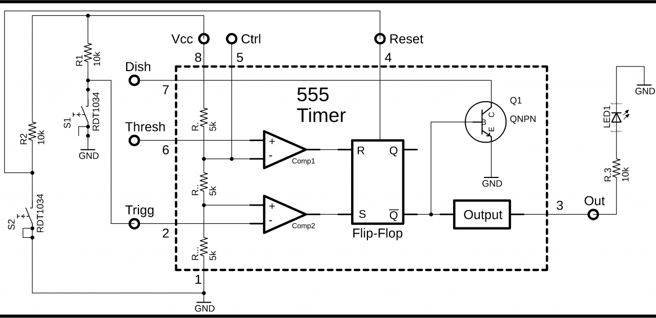 555 timer ic based projects circuit diagram and datasheet