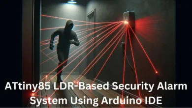 ATtiny85 LDR-Based Security Alarm System