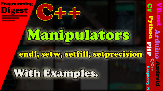 C++ Manipulators