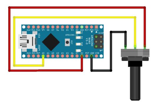 circuit diagram for sending single sensor data to arduino serial plotter