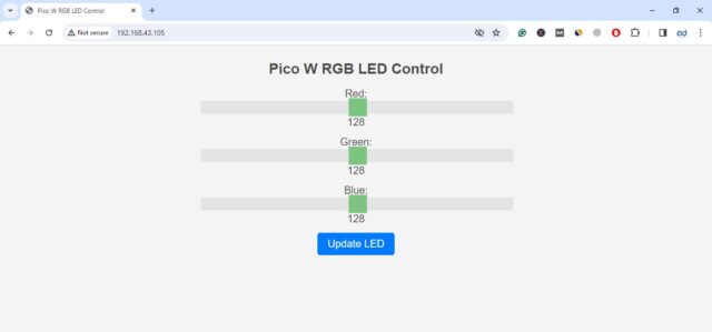 RGB LED with Raspberry Pi Pico W