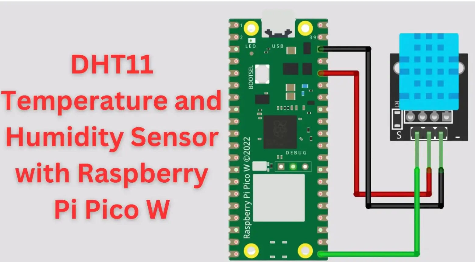 Dht11 Temperature And Humidity Sensor With Raspberry Pi Pico W 9713