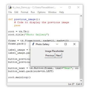 Python Tkinter Tutorial creating photo gallery using frame Class with Programming