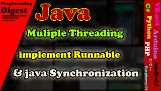 Java Thread Multiple Threading, Implement Runnable, Java Synchronization