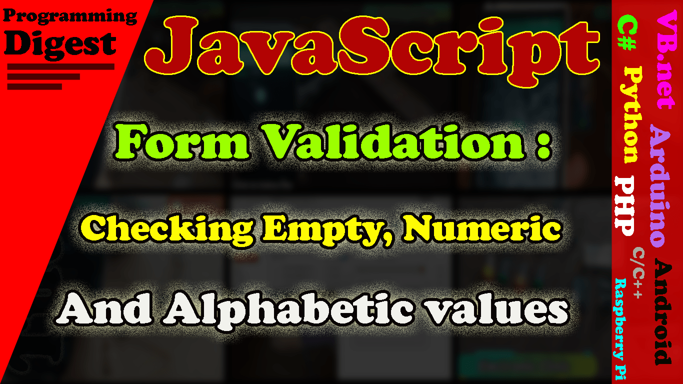 JavaScript form validation