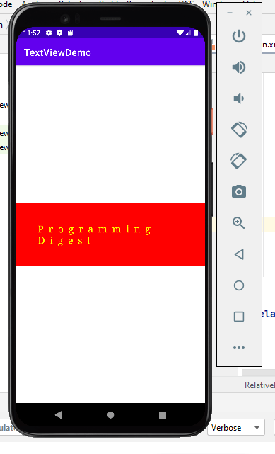 TextView In Android Studio With Programming Examples