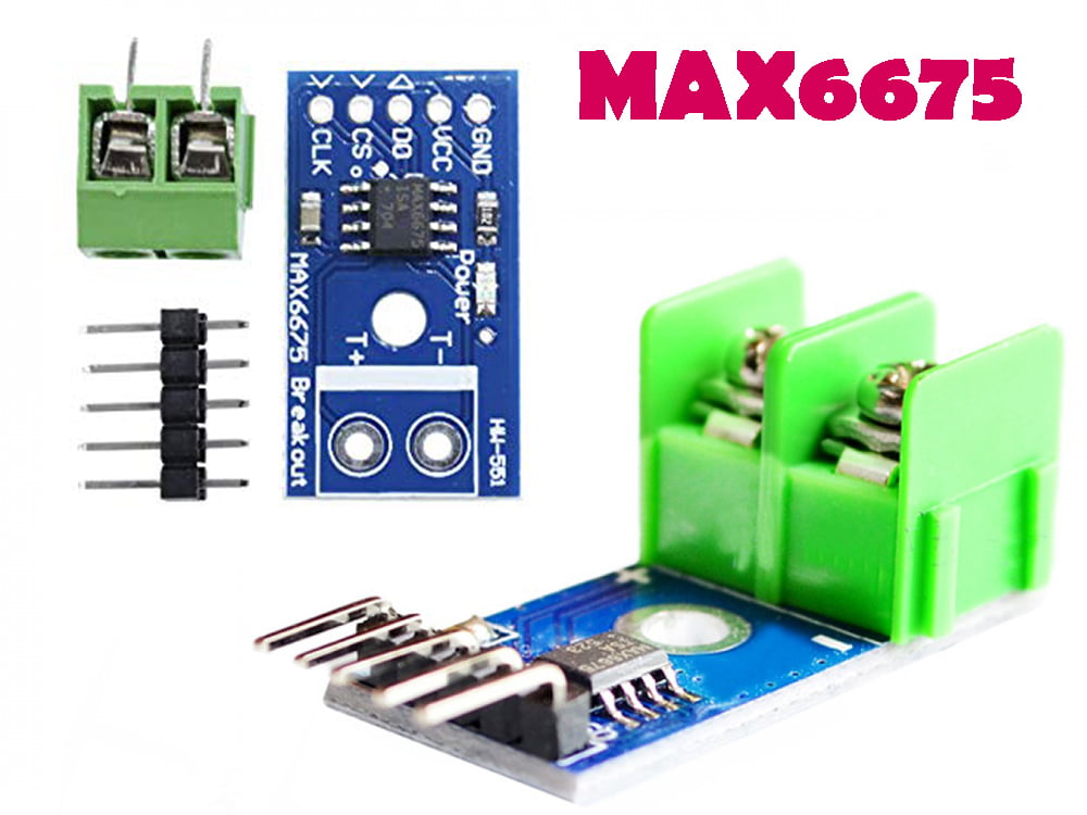 Arduino K-Type Thermocouple With MAX6675 Amplifier And SSD1306 Oled Display