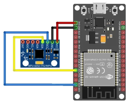 Interface MPU6050 Accelerometer & Gyroscope Sensor with Esp32