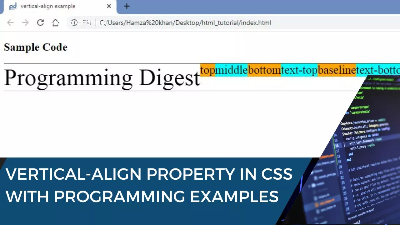 Vertical-align Property In Css With Programming Examples