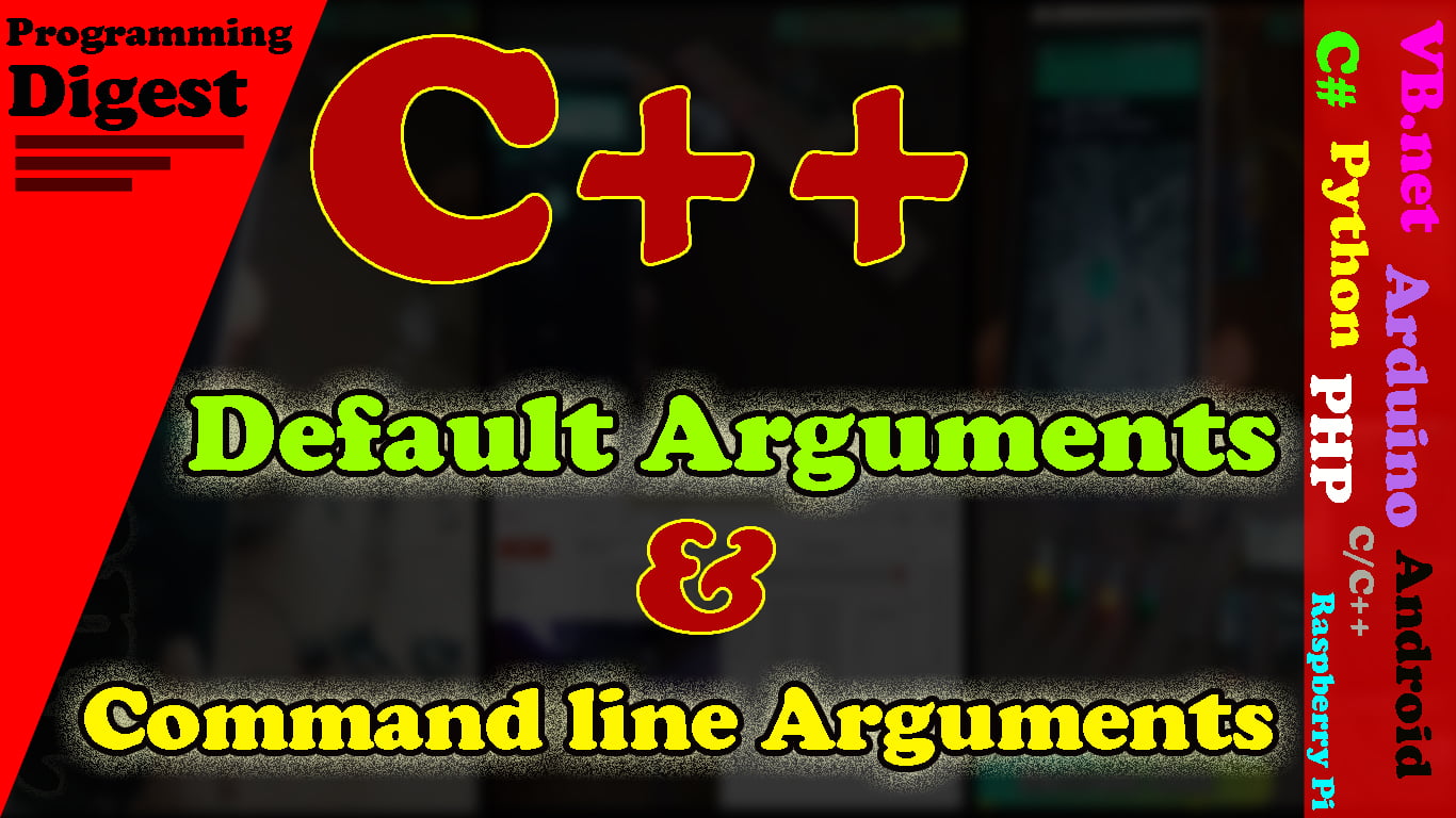 C++ Default Arguments