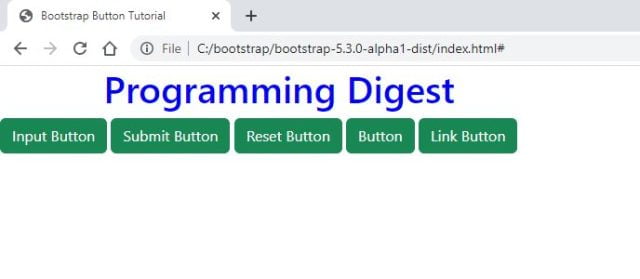 How to create Buttons in Bootstrap 5