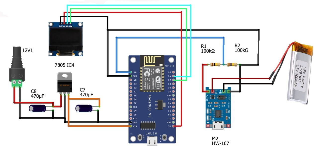 37v Lipo And Lithium Ion Battery Monitoring Using Esp8266 Tp4056 And Blynk 20 