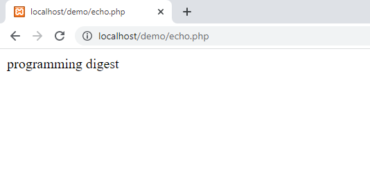 php echo