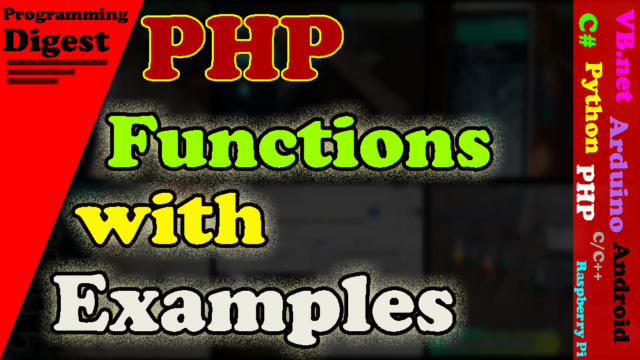 PHP functions