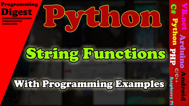Python String Functions