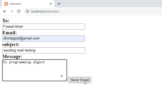 phpmailer check if mail sent