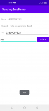 sending sms in android