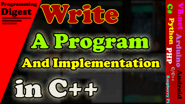 write a program